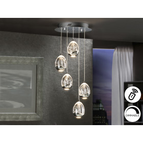 Люстра Rocio LED 5L DIM хром