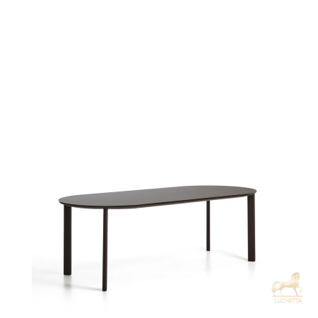 Уличный стол Erice из алюминия и закаленного стекла коричневого цвета, 230 x 100 см Уличный стол Erice из алюминия и закаленного стекла коричневого цвета, 230 x 100 см