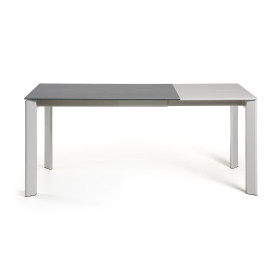 Стол Atta 120 (180) x80 серый керамический Vulcano Roca