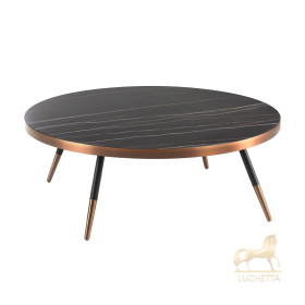 Круглый журнальный столик из стали и керамики CT1015-3AA /2068