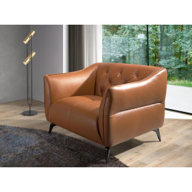 Кресло 5098/KF150-1P с кожаной обивкой капитоне