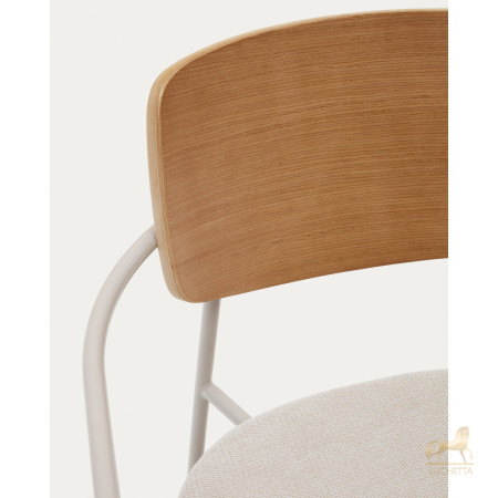 Maureen Штабелируемый стул из дубового шпона с бежевыми ножками Maureen Штабелируемый стул из дубового шпона с бежевыми ножками