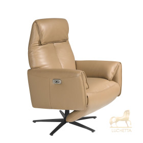 Вращающееся кресло Double Relax/ 5086 с кожаной обивкой