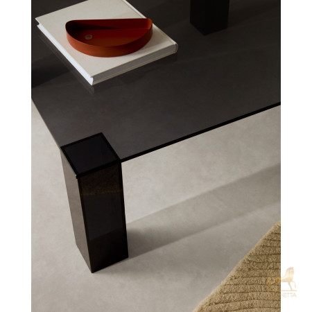 Журнальный столик Adularia из стекла темно-серого цвета 85 x 85 Журнальный столик Adularia из стекла темно-серого цвета 85 x 85