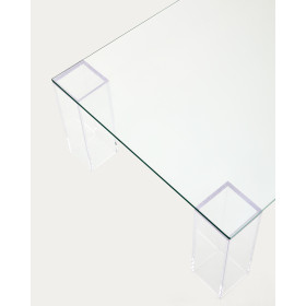 Журнальный столик Adularia из стекла прозрачного цвета 140 x 60