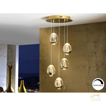 Подвесной светильник Rocio LED 5L Ø30 золотой Подвесной светильник Rocio LED 5L Ø30 золотой