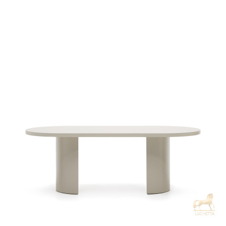 Стол Nealy из лакированного МДФ в отделке экрю, 200 x 100 Стол Nealy из лакированного МДФ в отделке экрю, 200 x 100