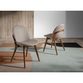 Стул CH19058/4107 с обивкой из экокожи и каркасом из массива ясеня
