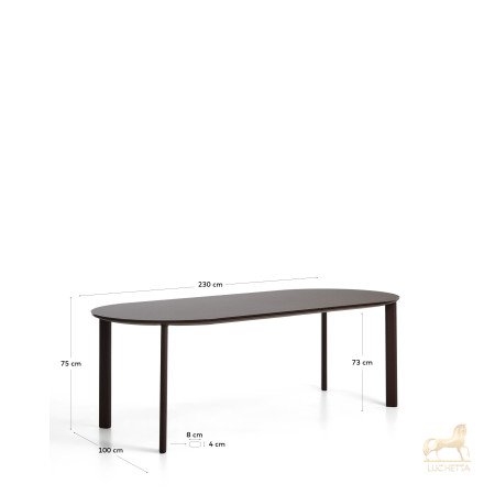 Уличный стол Erice из алюминия и закаленного стекла коричневого цвета, 230 x 100 см Уличный стол Erice из алюминия и закаленного стекла коричневого цвета, 230 x 100 см