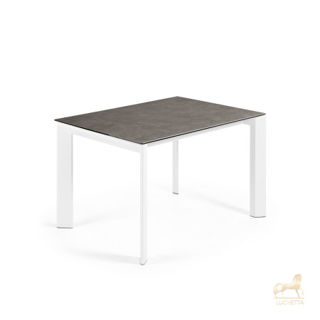 Стол Atta 120 (180) x80 белые ножки керамика Vulcano Ash Стол Atta 120 (180) x80 белые ножки керамика Vulcano Ash