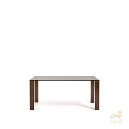 Стол Adularia из коричневого закаленного стекла 160 x 90 см Стол Adularia из коричневого закаленного стекла 160 x 90 см