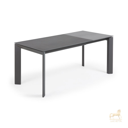 Стол раскладной Atta 120(180) x80 антрацит, керамика Vulcano Roca Стол раскладной Atta 120(180) x80 антрацит, керамика Vulcano Roca