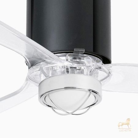Потолочный вентилятор Mini Tube Fan LED черный/прозрачный 128 см Потолочный вентилятор Mini Tube Fan LED черный/прозрачный 128 см