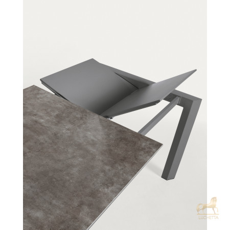 Стол Atta 160 (220) x90 антрацит, серый, керамика Стол Atta 160 (220) x90 антрацит, серый, керамика