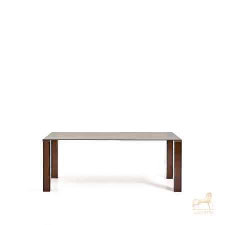 Стол Adularia из коричневого закаленного стекла 200 x 100 см Стол Adularia из коричневого закаленного стекла 200 x 100 см