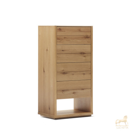 Alguema Комод с 3 ящиками из дубового шпона с натуральной отделкой 60 x 120 см Alguema Комод с 3 ящиками из дубового шпона с натуральной отделкой 60 x 120 см