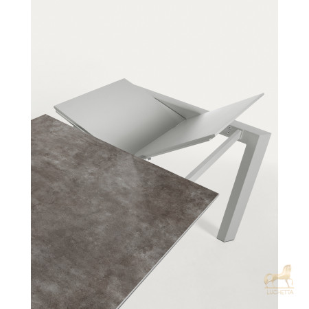 Стол Atta 120 (180) x80 серый керамика Vulcano Ash Стол Atta 120 (180) x80 серый керамика Vulcano Ash