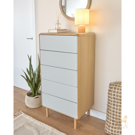 Комод Anielle из массива и шпона ясеня с тремя ящиками 60 x 117 см Комод Anielle из массива и шпона ясеня с тремя ящиками 60 x 117 см