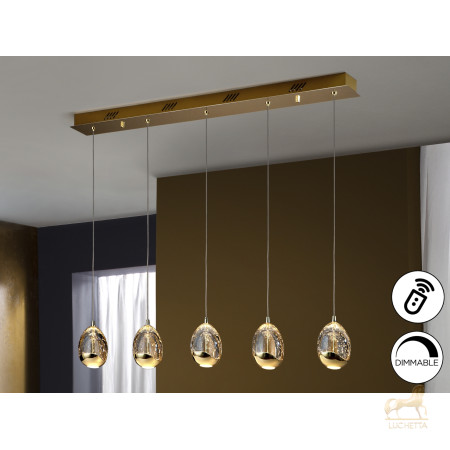 Подвесной светильник Rocio 5L золотой DIMMABLE Подвесной светильник Rocio 5L золотой DIMMABLE