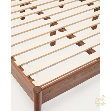 Кровать Elan из шпона и массива ореха со шнуром 160 x 200 Кровать Elan из шпона и массива ореха со шнуром 160 x 200