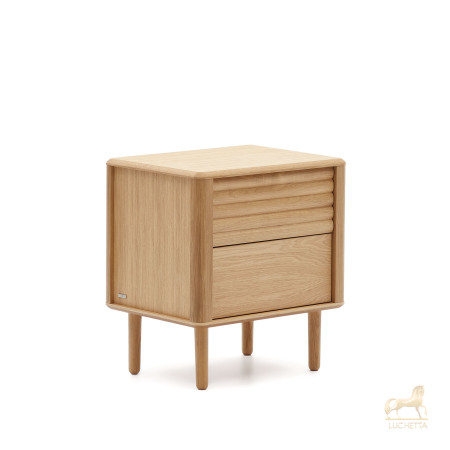 Lenon Тумбочка с 2 ящиками из шпона дуба 50 x 55 см Lenon Тумбочка с 2 ящиками из шпона дуба 50 x 55 см