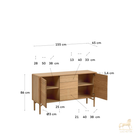 Сервант Lenon из древесины дуба 152 x 86 cm Сервант Lenon из древесины дуба 152 x 86 cm