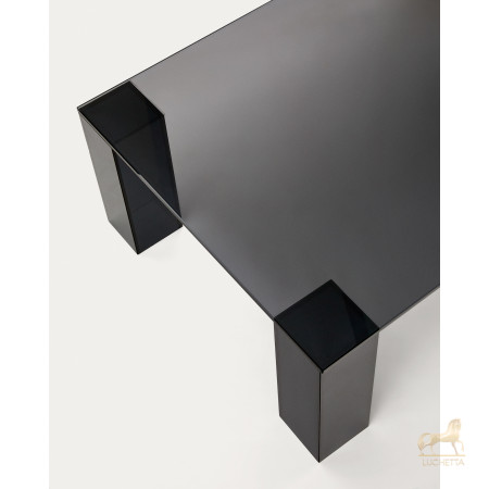 Журнальный столик Adularia из стекла темно-серого цвета 140 x 60 Журнальный столик Adularia из стекла темно-серого цвета 140 x 60