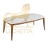 Овальный столик 2132/CT933 из керамики и ореха Овальный столик 2132/CT933 из керамики и ореха