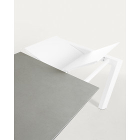 Стол Atta 160 (220) x90 белый керамика