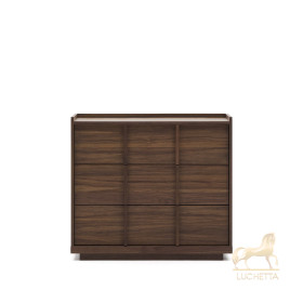 Onix Комод с 3 ящиками шпон ореха в темной отделке 100x78 см