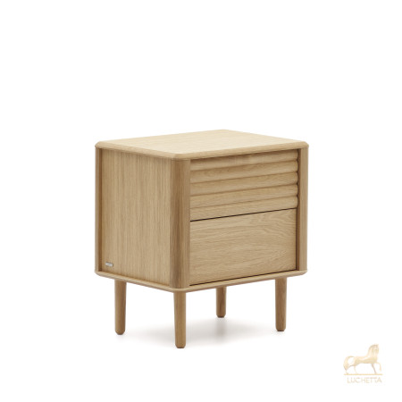 Lenon Тумбочка с 2 ящиками из шпона дуба 50 x 55 см Lenon Тумбочка с 2 ящиками из шпона дуба 50 x 55 см