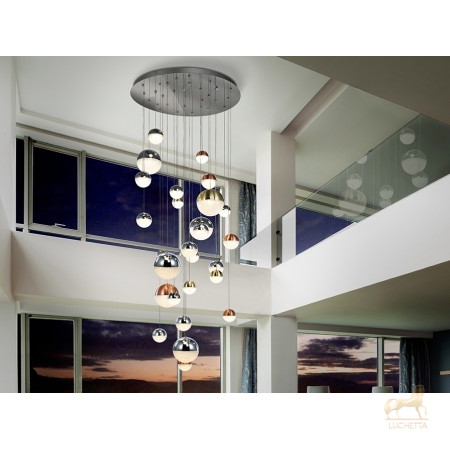 Подвесной светильник Sphere LED 27L Ø80 DIM BLUETOOTH ССТ цветной 500 см Подвесной светильник Sphere LED 27L Ø80 DIM BLUETOOTH ССТ цветной 500 см