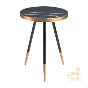 Круглый журнальный столик из стали и керамики CT1015-1AA /2069