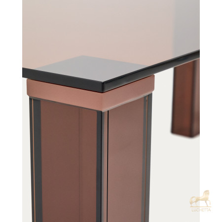 Стол Adularia из коричневого закаленного стекла 200 x 100 см Стол Adularia из коричневого закаленного стекла 200 x 100 см