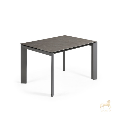 Стол Atta 120 (180) x80 антрацит керамика Vulcano Ash Стол Atta 120 (180) x80 антрацит керамика Vulcano Ash