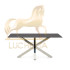 Стол ARYA Argo из матового черного стекла и нержавеющей стали Стол ARYA Argo из матового черного стекла и нержавеющей стали