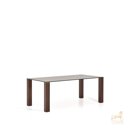 Стол Adularia из коричневого закаленного стекла 200 x 100 см Стол Adularia из коричневого закаленного стекла 200 x 100 см