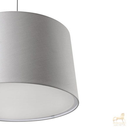 Подвесной светильник WINDSOR COLGANTE SIMPLE черный/серый абажур 3xE27 Подвесной светильник WINDSOR COLGANTE SIMPLE черный/серый абажур 3xE27