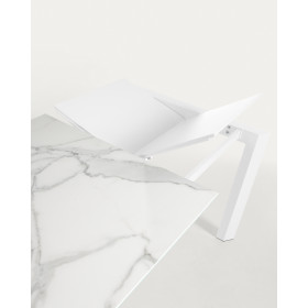 Стол Atta с белыми ножками 120(180)x80 см