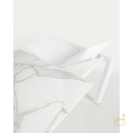 Стол Atta с белыми ножками 120(180)x80 см Стол Atta с белыми ножками 120(180)x80 см