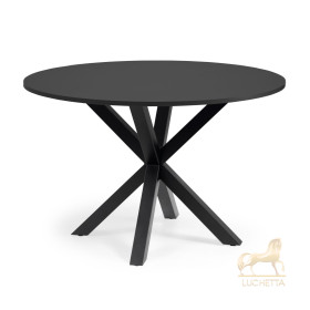 ARYA Круглый Ø 119 cm MDF стол со стальными черными ножками