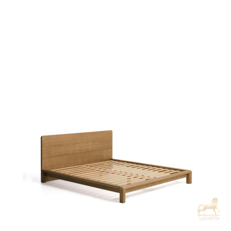 Кровать Arelida из дуба со светло-коричневой отделкой, для матраса 180 x 200 см Кровать Arelida из дуба со светло-коричневой отделкой, для матраса 180 x 200 см