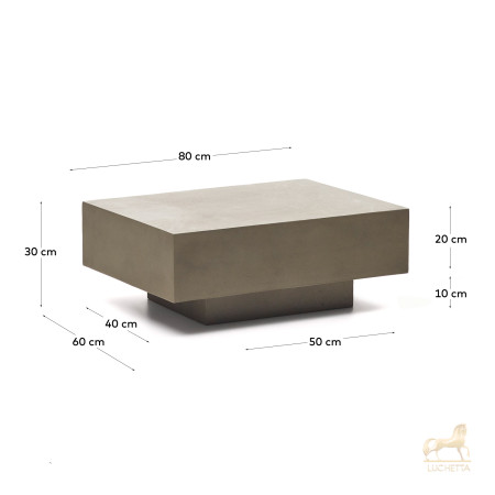 Rustella Журнальный столик из цемента 80 x 60 см Rustella Журнальный столик из цемента 80 x 60 см