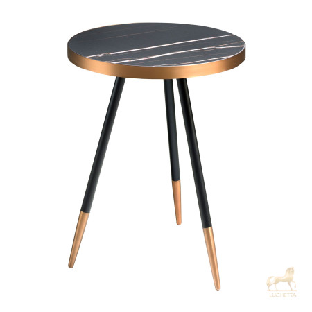 Круглый журнальный столик из стали и керамики CT1015-1AA /2069 Круглый журнальный столик из стали и керамики CT1015-1AA /2069