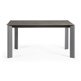 Стол Atta 160 (220) x90 антрацит, серый, керамика