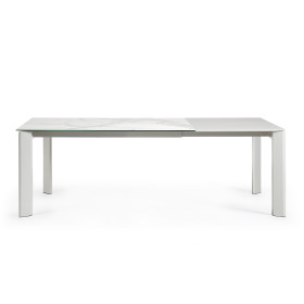 Стол Atta 160 (220) x90 керамика белый