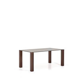 Стол Adularia из коричневого закаленного стекла 160 x 90 см