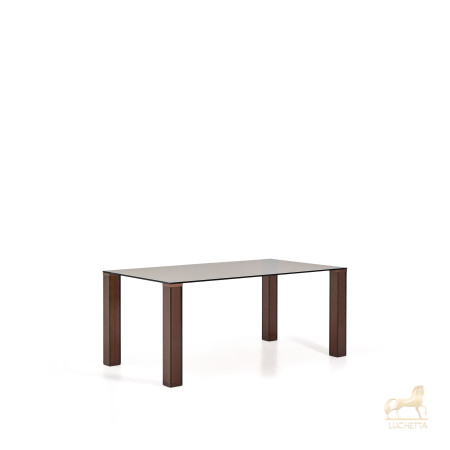 Стол Adularia из коричневого закаленного стекла 160 x 90 см Стол Adularia из коричневого закаленного стекла 160 x 90 см