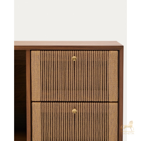 Сервант Elan 2 дверцы и 2 ящика шпон и массив ореха и шнур Сервант Elan 2 дверцы и 2 ящика шпон и массив ореха и шнур