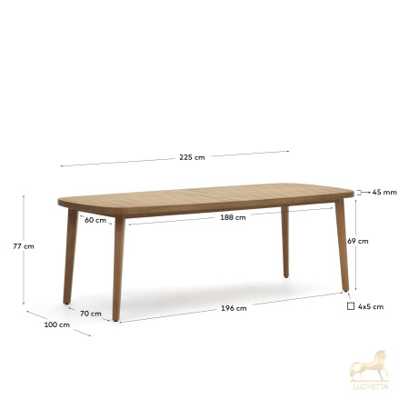 Maset Стол уличный из массива эвкалипта 220 x 100 см Maset Стол уличный из массива эвкалипта 220 x 100 см